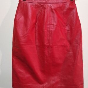 Red Leather Skirt